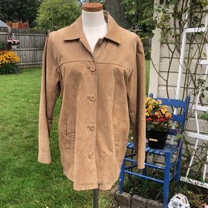 Victorias Secret Leather Suede Car Coat VINTAGE MODA International